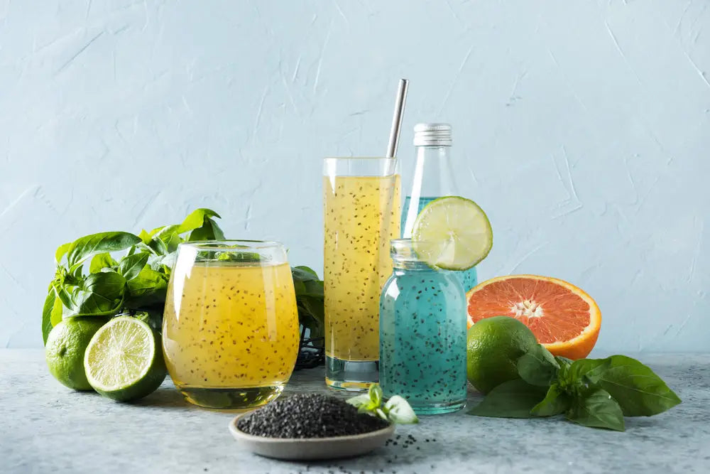 Basil Seeds Lemonade