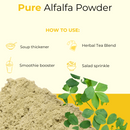Alfalfa Powder 10LB – Natural Herbal Powder for Culinary and Personal Care Use | Fresh Fine-Textured and Versatile
