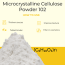 MCC-102 25 kg | Premium Quality Microcrystalline Cellulose | Versatile Binder and Stabilizer for Multiple Applications