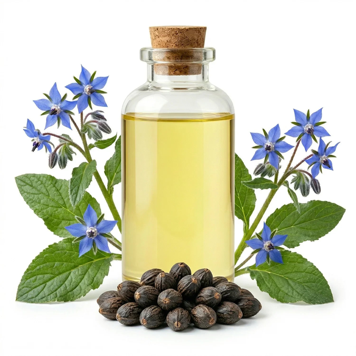 flower seed oil Naturevibe Botanicals Borage Oil 128oz Premium Quality | 100% Pure Cold Pressed