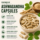 Puranicals Premium Ashwagandha 960 Capsules – Natural & Energy Booster | Herbal Supplement | 500 mg Ashwagandha Root powder per Serving.