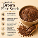 Naturevibe Botanicals Brown Flax Seeds 25kg (55lb) Food Grade Premium | Ideal for Smoothies, Baking & Healthy Meals