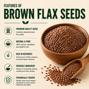 Naturevibe Botanicals Brown Flax Seeds 25kg (55lb) Food Grade Premium | Ideal for Smoothies, Baking & Healthy Meals