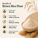 Brown Rice Flour 55lb | Food Grade Whole Grain Flour | Ideal for Baking, Cooking & Food Manufacturing