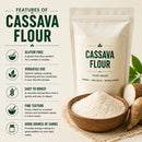 Naturevibe Botanicals Cassava Flour 55lb High Quality | Used for Baking, Paleo & Gluten-Free Cooking