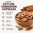 Puranicals Ceylon Cinnamon Premium 960 Capsules Non GMO and Gluten Free | Herbal Supplement | 700 mg Per Serving | Made with 100% Pure Ceylon Cinnamon Powder