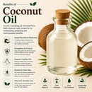 Naturevibe Botanicals Fractionated Coconut Oil 128oz Premium Quality | 100% Pure & Natural MCT Oil | Ideal for Skin Care, Hair Care & Massage