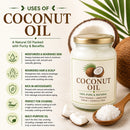 Naturevibe Botanicals Fractionated Coconut Oil 128oz Premium Quality | 100% Pure & Natural MCT Oil | Ideal for Skin Care, Hair Care & Massage