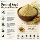 Naturevibe Botanicals Fennel Seed Ground Powder 55lb Bulk Pack Premium | Perfect for Cooking, Seasoning & Marinades