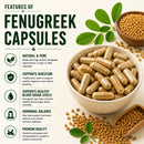 Puranicals Premium Fenugreek 960 Capsules – Natural Support | Herbal Supplement | 800mg Pure Fenugreek Seed powder per Serving