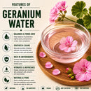 Geranium Water 100% Pure & Natural Geranium Hydrosol Floral Water | Spray Toner For Face | Hydrating Face Mist