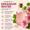 Geranium Water 100% Pure & Natural Geranium Hydrosol Floral Water | Spray Toner For Face | Hydrating Face Mist