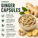 Puranicals Premium Ginger 960 Capsules | Herbal Supplement | 700 mg Pure Ginger Root powder per Serving