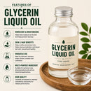Glycerin Liquid Oil | 100% Pure and Natural Cold Pressed Body Oil | Great for Skin Care and Hair Care