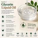 Glycerin Liquid Oil | 100% Pure and Natural Cold Pressed Body Oil | Great for Skin Care and Hair Care