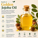 Naturevibe Botanicals Golden Jojoba Oil 128oz Premium Quality | 100% Pure Cold Pressed | Ideal for Skin Care & Hair Care