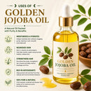 Naturevibe Botanicals Golden Jojoba Oil 128oz Premium Quality | 100% Pure Cold Pressed | Ideal for Skin Care & Hair Care