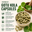 Puranicals Premium Gotu Kola 960 Capsules – Enhance Body Function & Supports Health | | 600 mg Pure Gotu Kola (Centella Asiatica) per Serving | Promotes Healthy Skin and Overall health.