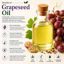 Grapeseed Oil & Black Raspberry Oil - Bundle of 64 Ounces Each | Hydrating and Nourishing for Skincare and Haircare | Soothes and Calms All Skin Types