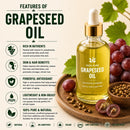 Grapeseed Oil & Black Raspberry Oil - Bundle of 64 Ounces Each | Hydrating and Nourishing for Skincare and Haircare | Soothes and Calms All Skin Types