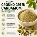 Naturevibe Botanicals Ground Green Cardamom (Elaichi Powder) - 1.1 lbs | Aromatic Spice for Elevating Sweet and Savory Delights | Perfect for Baking, Cooking, and Wellness!