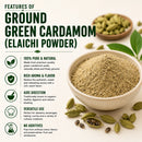 Naturevibe Botanicals Ground Green Cardamom (Elaichi Powder) - 1.1 lbs | Aromatic Spice for Elevating Sweet and Savory Delights | Perfect for Baking, Cooking, and Wellness!