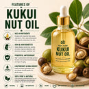 Jojoba Oil & Kukui Nut Oil - Bundle of 64 Ounces Each | Hydrating and Nourishing for Skincare and Haircare | Soothes and Calms All Skin Types