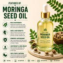 Moringa Seed Oil | 100% Pure and Natural | Cold Pressed and Unrefined | Hair Conditioning and Body Massage Oil