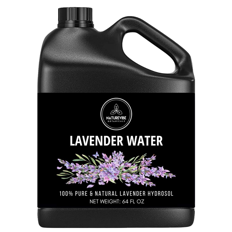 Lavender Hydrosol Floral Water by Naturevibe Botanicals | 100% Pure & Natural Lavender Hydrosol | Facial Toner Great for Hydration | Mist for Hair Face and Skin | DIY Body Care