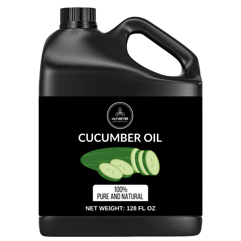 Cucumber Seed Oil by Naturevibe Botanicals | Cold Pressed 100% Pure & Natural Carrier Oil | Perfect for Facial Care & Soothing Massages | Non Greasy Face & Body Moisturiser