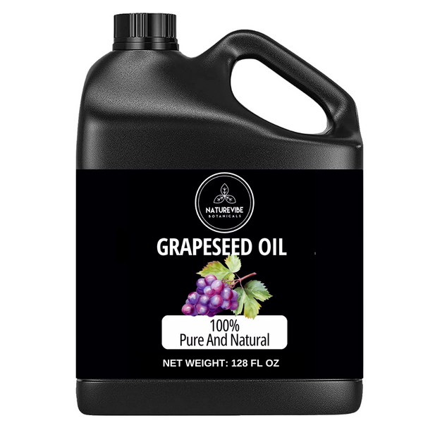 Grapeseed Oil Cold Pressed 100% Pure & Natural | Hydrating Oil for Hair, Nail & Skin | Non-Greasy Face and Body Moisturiser