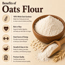 Naturevibe Botanicals Oats Flour Bulk Pack Premium | Perfect for Baking, Cooking & Healthy Recipes