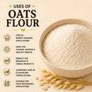 Naturevibe Botanicals Oats Flour Bulk Pack Premium | Perfect for Baking, Cooking & Healthy Recipes