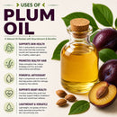 Naturevibe Botanicals Plum Oil 128oz Premium Quality | 100% Pure Cold Pressed | Ideal for Skin Care & Hair Care