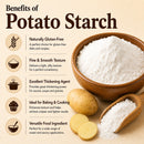 Naturevibe Botanicals Potato Starch 25kg Bulk Pack Premium Quality | Perfect for Baking, Thickener & Food Applications
