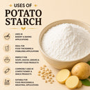 Naturevibe Botanicals Potato Starch 25kg Bulk Pack Premium Quality | Perfect for Baking, Thickener & Food Applications