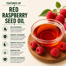 Naturevibe Botanicals Red Raspberry Seed Oil 128oz Premium Quality | 100% Pure Cold Pressed | Ideal for Skin Care & Hair Care
