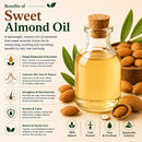 Naturevibe Botanicals Sweet Almond Oil 128oz Premium Quality | 100% Pure Cold Pressed | Ideal for Skin Care & Hair Care