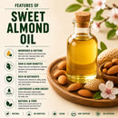 Naturevibe Botanicals Sweet Almond Oil 128oz Premium Quality | 100% Pure Cold Pressed | Ideal for Skin Care & Hair Care