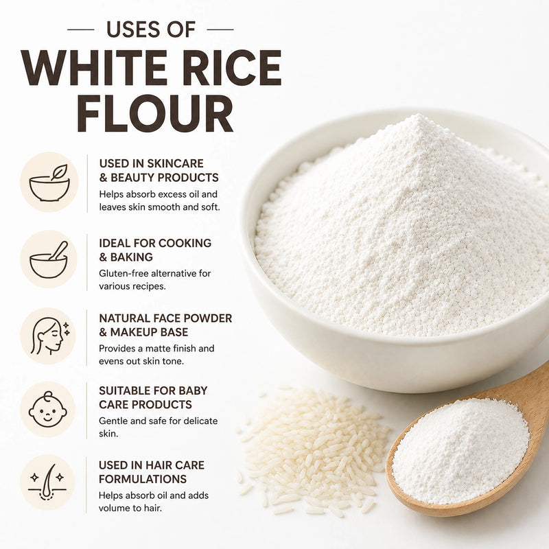 Naturevibe Botanicals White Rice Flour 25lbs Premium Quality | Used fo