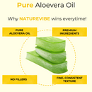 Aloevera Oil | 100% Pure and Natural Cold Pressed Body Oil | Great for Skin Care and Hair Care - 128 FL OZ - Health &