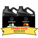 Aloevera Oil & Batana Oil - Bundle of 64 Ounces Each | Hydrating and Nourishing for Skincare and Haircare | Soothes