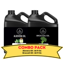 Aloevera Oil & Broccoli Seed Oil - Bundle of 64 Ounces Each | Hydrating and Nourishing for Skincare and Haircare