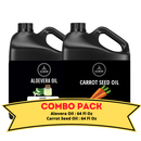 Aloevera Oil & Carrot Oil - Bundle of 64 Ounces Each | Hydrating and Nourishing for Skincare and Haircare | Soothes