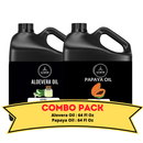 Aloevera Oil & Papaya Seed Oil - Bundle of 64 Ounces Each | Hydrating and Nourishing for Skincare and Haircare