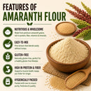 Amaranth Flour 55lb | Food Grade Whole Grain Flour | Ideal for Baking, Cooking & Food Manufacturing