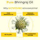Bhringraj Oil | 100% Pure & Natural Cold Pressed | Hair Oil for Strong & Healthy Hair | Skin & Hair Nourishment - 128