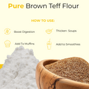 Brown Teff Flour 20lb – Ideal for Gluten-Free Baking & Cooking | High in Fiber & Iron - Food Items