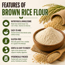 Brown Rice Flour 55lb | Food Grade Whole Grain Flour | Ideal for Baking, Cooking & Food Manufacturing