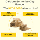 Calcium Bentonite Clay Powder 10lb by Essencea Pure Bulk Ingredients | Deep Pore Detox Face & Hair Mask | 100% Natural